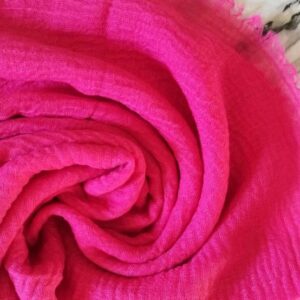 Ripple Cotton Hijab Deep Pink