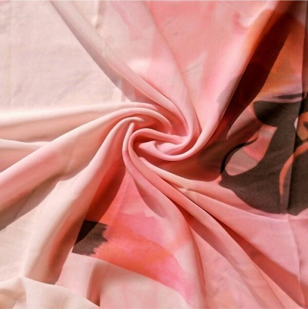 Square Hijab Pink Floral Print