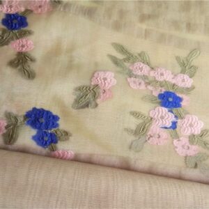 Floral Embroidery Organza  Skin