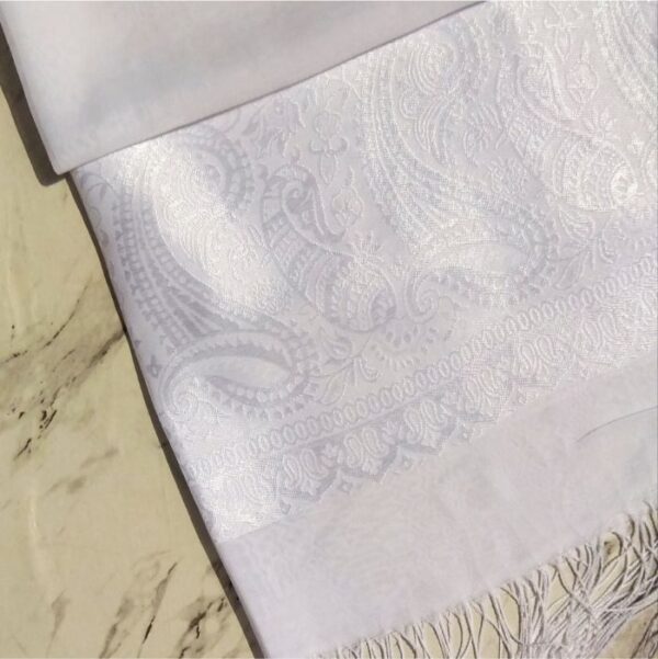 Turkish Silk Scarf White