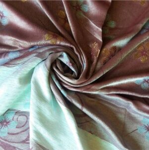 Deluxe Silk Floral Hijab Brown