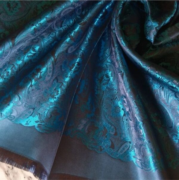 Deluxe Silk Hijab Stole Blue