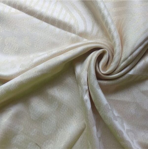 Fancy Silk Stole Off White