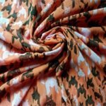 Printed Square Hijab Orange