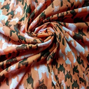 Printed Square Hijab Orange