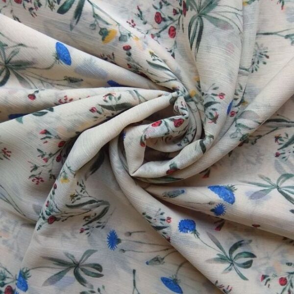 Printed Square Hijab Fawn Florals