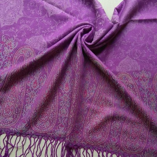 Printed Pashmina Hijab Light Purple