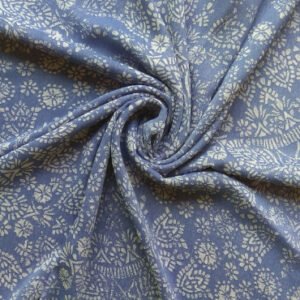 Printed Square Hijab Sky Blue