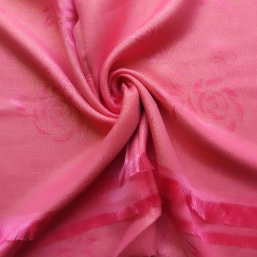 Glittery Floral Silk Pink