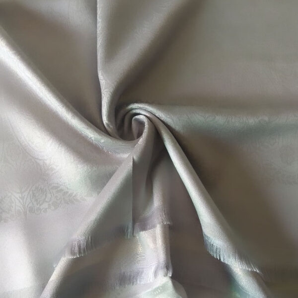 Glittery Floral Silk Scarf Grey