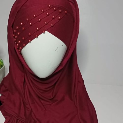 Cotton Jersey Ready to Wear Hijab Maroon