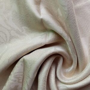Glittery Floral Silk Stole White Gold