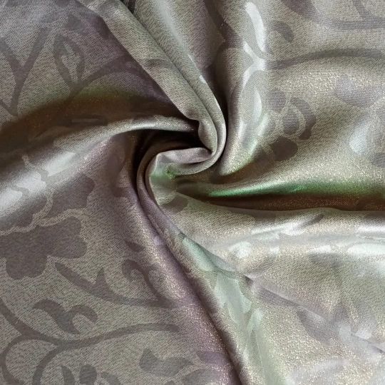 Glittery Floral Silk Stole Grey 2