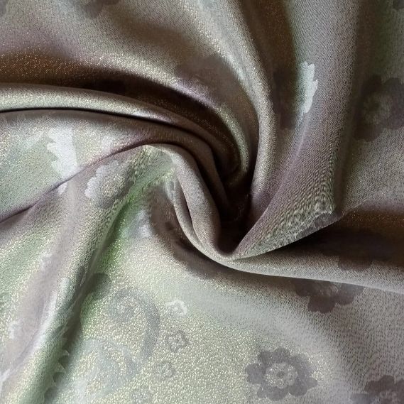 Glittery Floral Silk Stole Grey 3