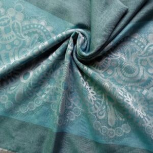 Deluxe Silk Floral Hijab Turquoise