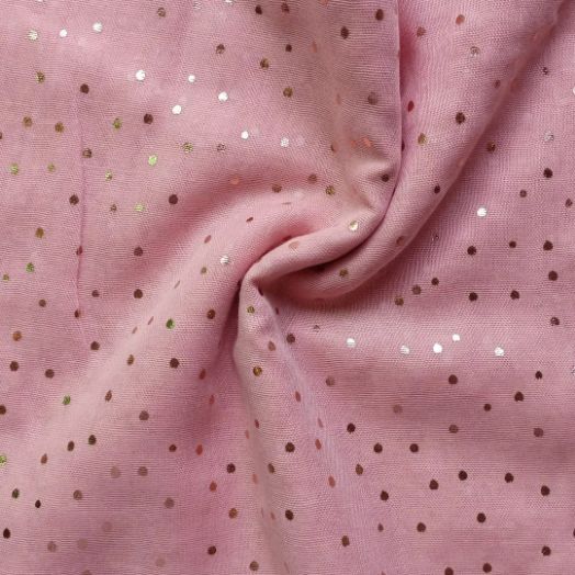 Lawn Glittery Embossed Baby Pink
