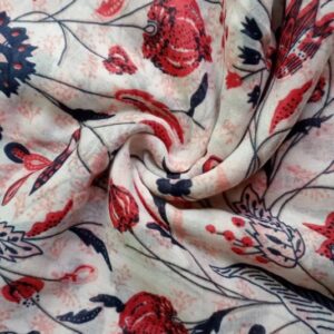 Lawn Summer Delights Floral Print Red