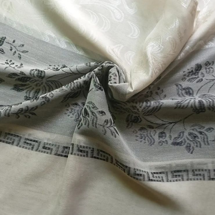 Buy Silk Hijabs Online in Pakistan - Classic Nepalese Silk Scarf Ash White