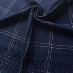 Cashmere Wool Stole Navy