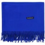 Plain Cashmere Wool Royal Blue
