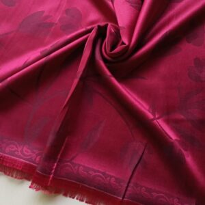 Deluxe Silk Floral Stole Maroon