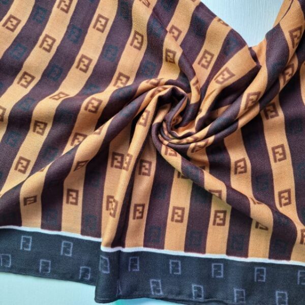 Classic Printed Viscose Stole Brown