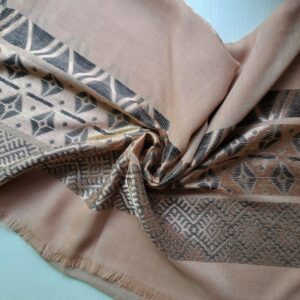 Fancy Turkish Cotton Stole Light Brown