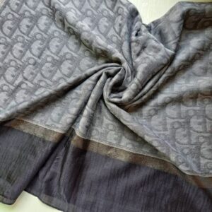 Christian Dior Silk Scarf Grey