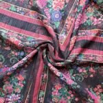 Printed Square Hijab Grape