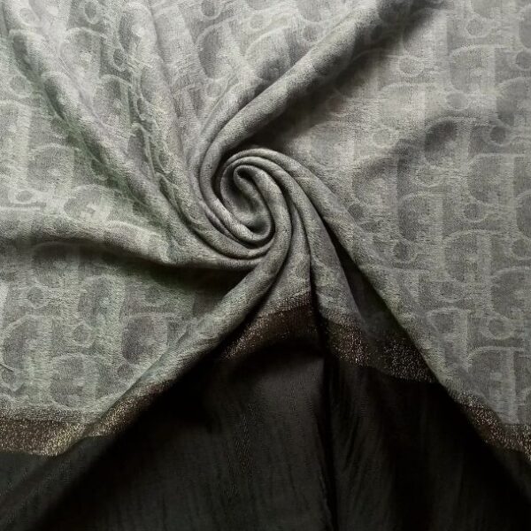 Christian Dior Silk Scarf Grey