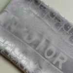 Christian Dior Silk Scarf Silver Grey