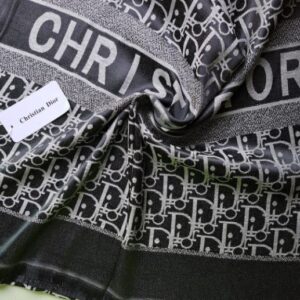 Christian Dior Silk Scarf Black