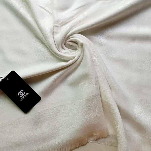 Chanel Silk Stole White
