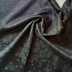 Floral Shimmer Silk Stole Black