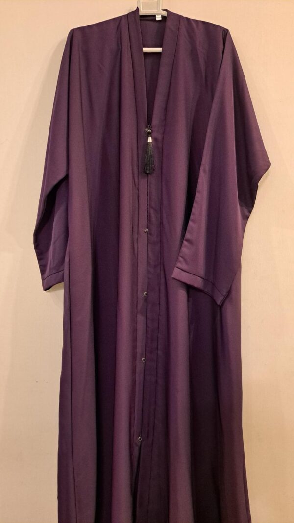 Dark Purple Open Abaya