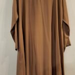 Front Closed Abaya Brown