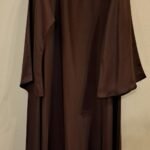 Front Closed Abaya Dark Brown
