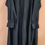 Front Closed Abaya with Buttoned Coughs Dark Green