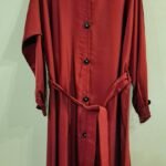 Maroon Open Abaya with Elasticated Coughs