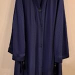Navy Blue Formal Open Abaya