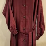 Plum Open Abaya with Elasticated Coughs