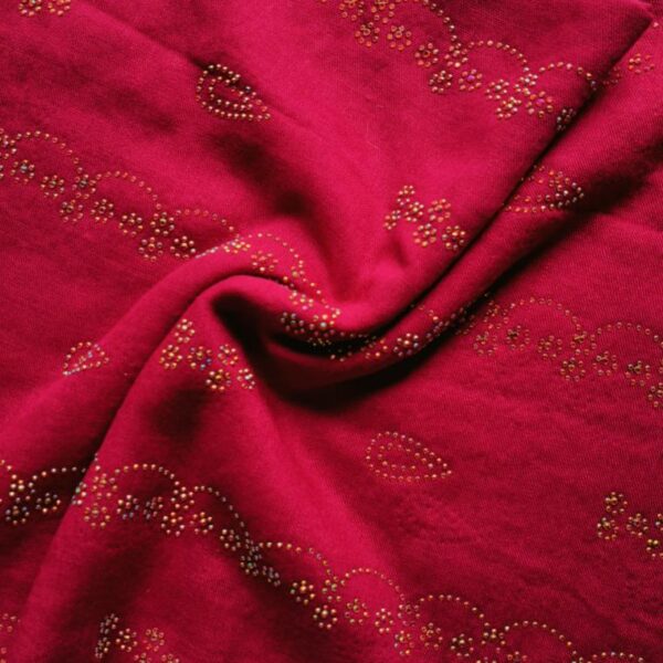 Lawn Hijab with Diamantes Maroon