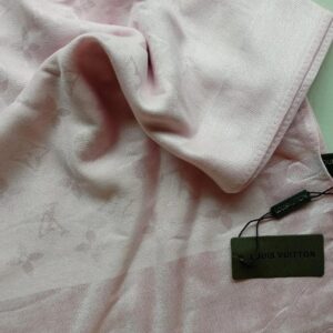 Louis Vuitton Silk Cashmere Scarf Baby Pink