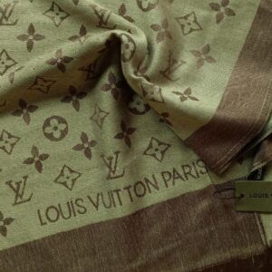 Louis Vuitton Silk Cashmere Scarf Brown