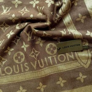 Louis Vuitton Silk Cashmere Scarf Honey Brown