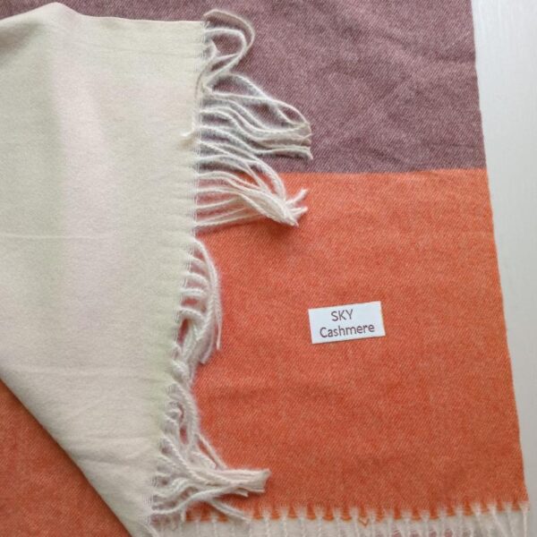 Classic Wool Wrap Three Tone Tangerine