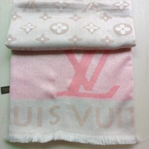 Louis Vuitton Silk Cashmere Scarf Beige