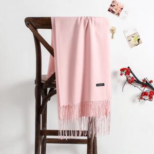 Plain Cashmere Wool Baby Pink