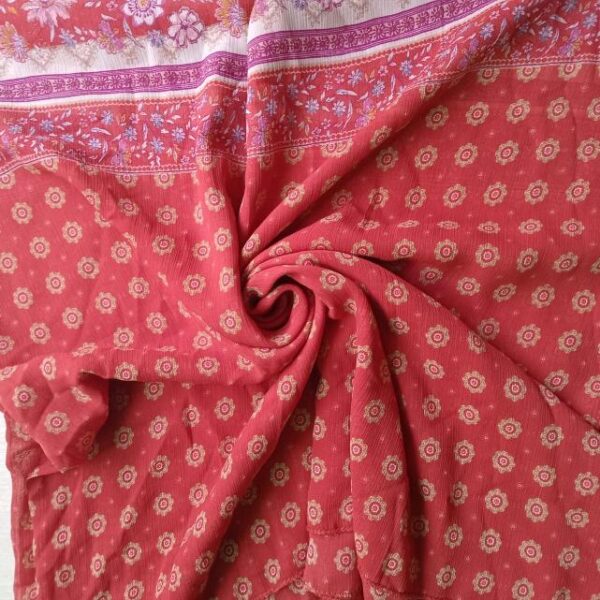 Printed Square Hijab Vermillion