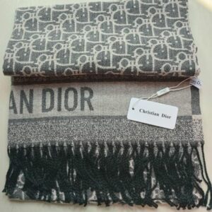 Christian Dior Wool Stole Dark Grey